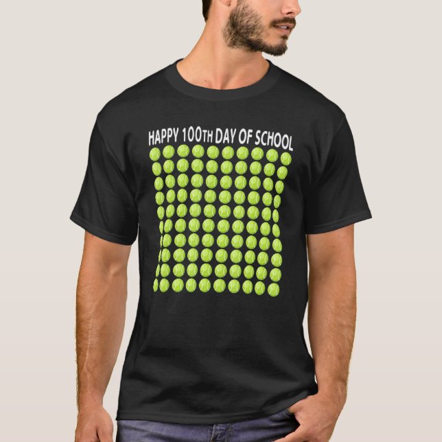 Tennis Shirts For Boys, Kids Happy 100th Day Of Sc (Vorderseite)