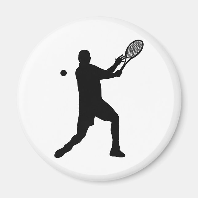 Tennis-Silhouetten Magnet (Vorne)