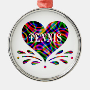 Tennis-Spaß-Herz Ornament Aus Metall