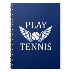 Tennis spielen notizblock