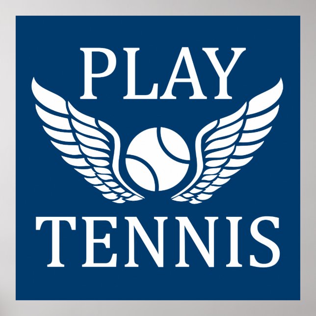 Tennis spielen poster (Vorne)