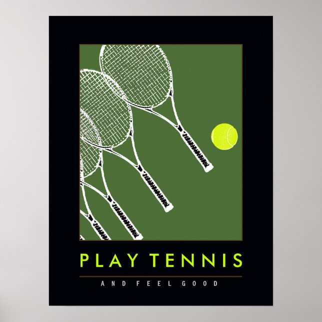 Tennis spielen poster (Vorne)