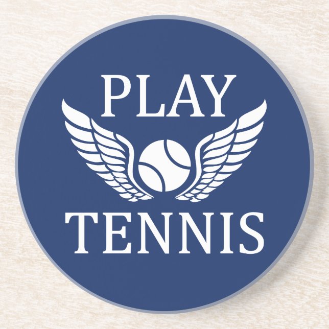 Tennis spielen sandstein untersetzer (Vorne)