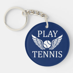 Tennis spielen schlüsselanhänger