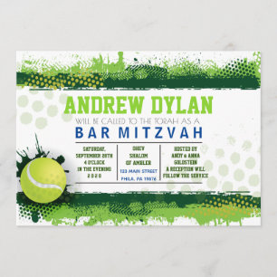 TENNIS SPLASH Bar Mitzvah Einladung