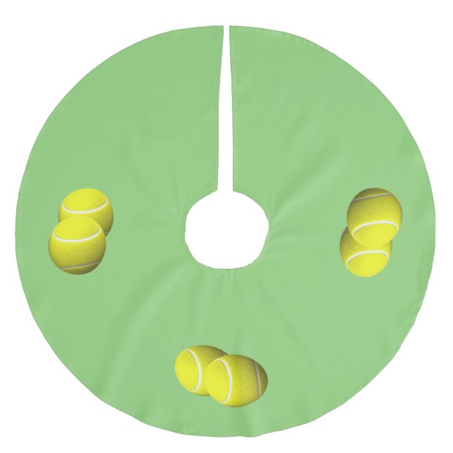 Tennis Sport Design Polyester Weihnachtsbaumdecke (Vorderseite)