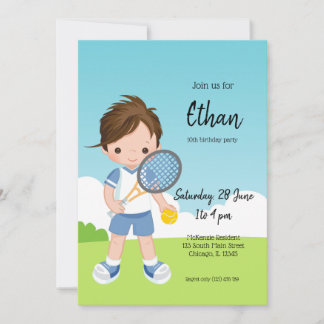 Tennis Sport Einladung
