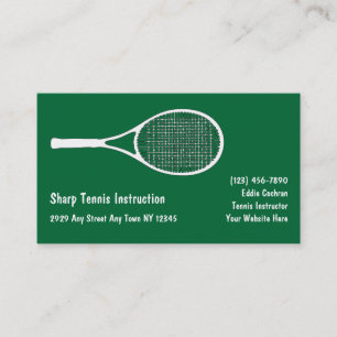 Tennis Sport Geschäftskarten Visitenkarte