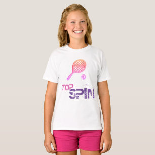 Tennis Sport Pop Art, Rosa & Lila Racket & Ball T-Shirt