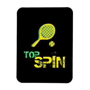 Tennis Sport Pop Kunst, Grün & Gelb Racket & Ball Magnet