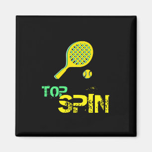 Tennis Sport Pop Kunst, Grün & Gelb Racket & Ball Magnet