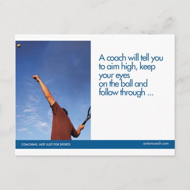 Tennis Sport Postkarte (Vorderseite)