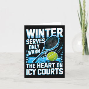 Tennis Sport Quote Motivation Winter Serviert nur Karte