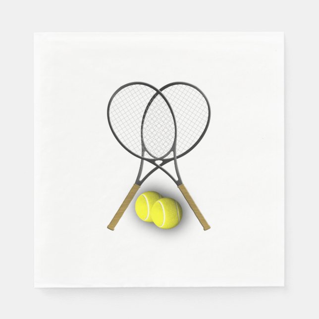 Tennis Sport Thema Serviette (Vorderseite)