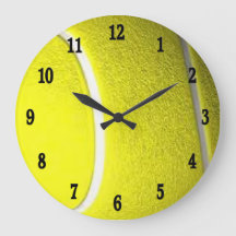 Tennis Sport Wall Clock mit schwarzen Zahlen