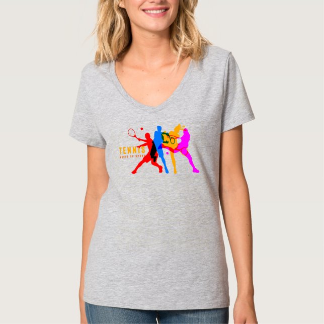 Tennis Sport | Women's V-Neck T-Shirt (Vorderseite)