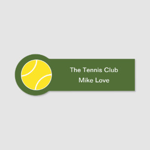 Tennis-Sportclub-Thema Namensschild
