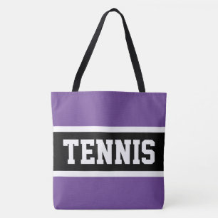 TENNIS Sportlich Lila Schwarz Weiß Sportstreifen
