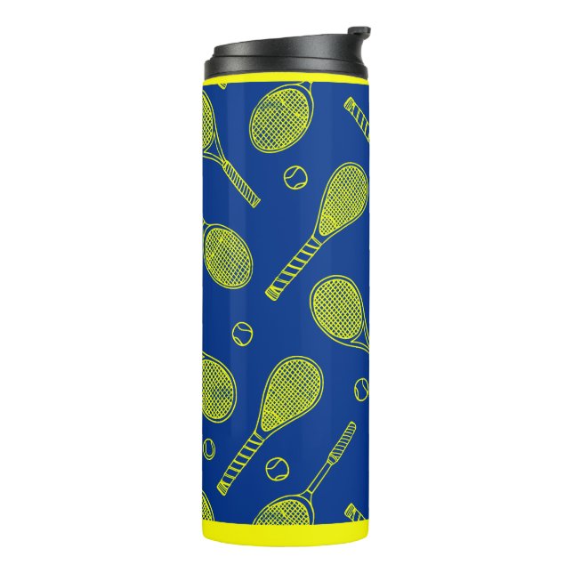 Tennis Sports Design Tumbler Thermosbecher (Nach links gedreht)