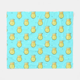 Tennis Sports King Pattern on Blue Background  Fleecedecke