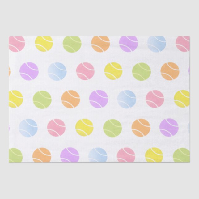 Tennis Sports Spring Summer Tissue Paper Seidenpapier (Vorderseite)