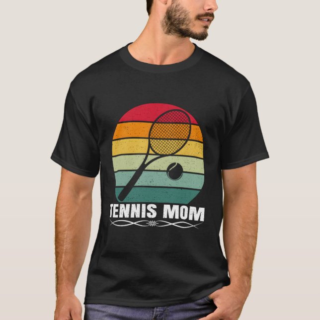 Tennis Sports Tennis Mama Muttertag T-Shirt (Vorderseite)