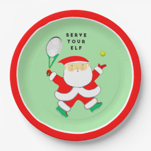 Tennis Sports Weihnachts-Party Pappteller