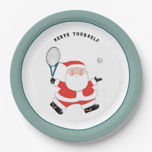 Tennis Sports Weihnachts-Party Pappteller