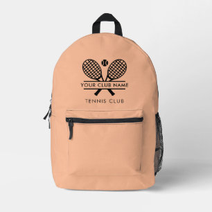 Tennis Sportteam Club Name Peach Custom Bedruckter Rucksack