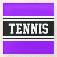 TENNIS Sporty Bright Lila Black Racing Streifen