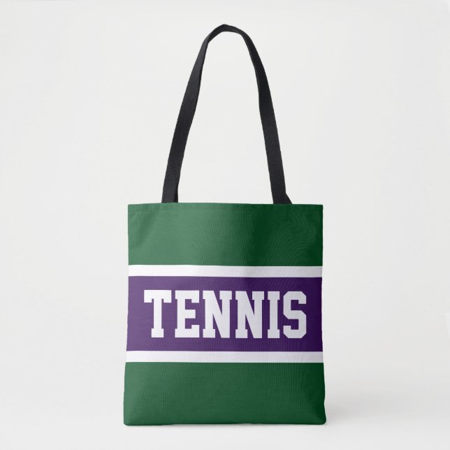 TENNIS Sporty Lila Green White Athletic Stripes (Vorderseite)