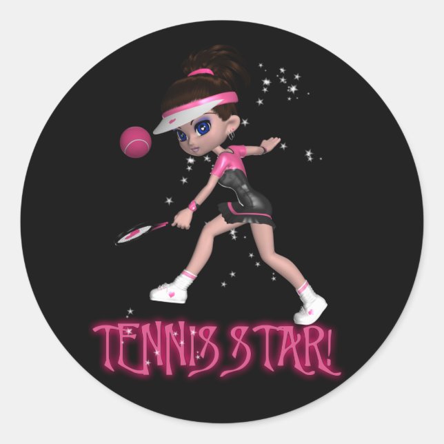 Tennis Start Sticker (Vorderseite)