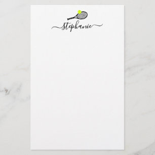 Tennis Stationery Paper Script Personalisierter Na Briefpapier