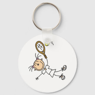 Tennis-Strichmännchen Schlüsselanhänger