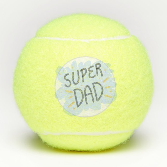 Tennis Super Papa für Papa am Vatertag Tennisbälle (Vorderseite)