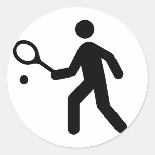 Tennis-Symbol-Aufkleber Runder Aufkleber