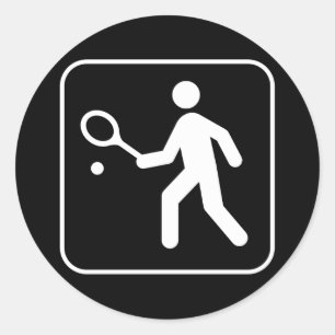 Tennis-Symbol-Sticker Runder Aufkleber