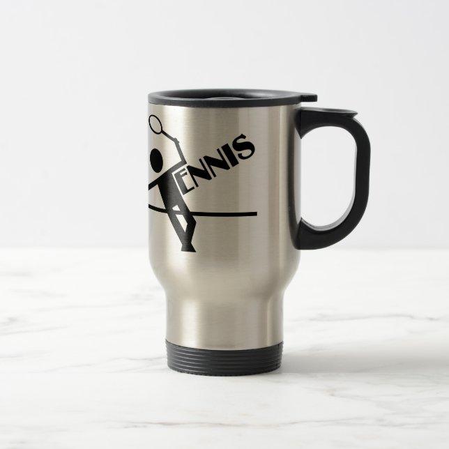 Tennis-Tasse - Stil auswählen und anpassen Reisebecher (Rechts)