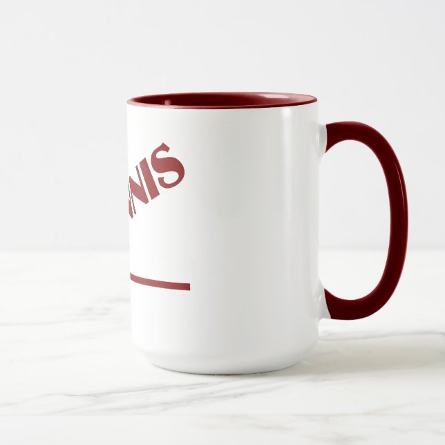 Tennis-Tasse - Stil auswählen und anpassen Tasse (Rechts)