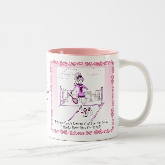 Tennis-Tasse Zweifarbige Tasse (Rechts)