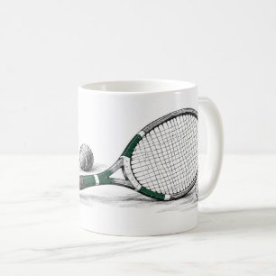 Tennis-Tassen, um Ihre heißen Getränke zu genießen Kaffeetasse