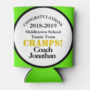 Tennis Team Coach Green Can Cooler Dosenkühler