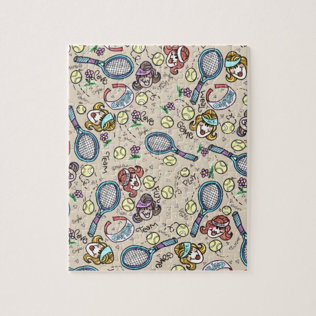 Tennis-Team Gallonen Puzzle (Vertikal)