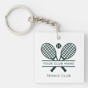 Tennis Team Spieler Country Club Name jeder Farbe Schlüsselanhänger