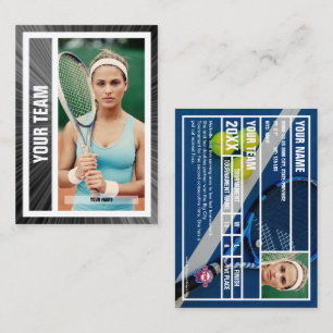 Tennis Team Trading Card - Black Rays Telefonnummerkarte