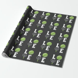 Tennis-Tennis-Ball und Rackets Geschenkpapier