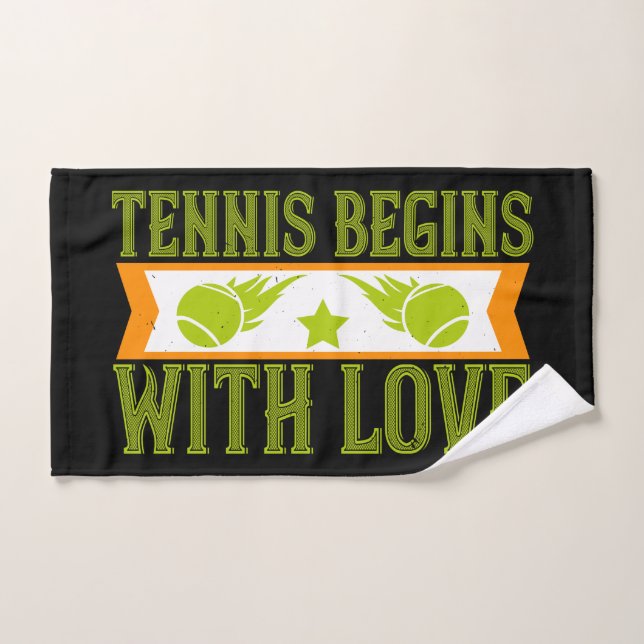 Tennis - Tennis beginnt mit Handtuch der Liebe (Handtuch)