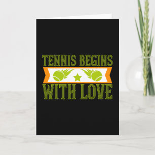 Tennis - Tennis beginnt mit Liebe Karte