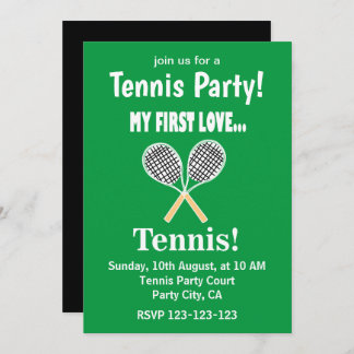 Tennis-Tennis-Party Einladung