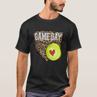 Tennis Tennis spielend Tag Vibes T-Shirt Leopard T